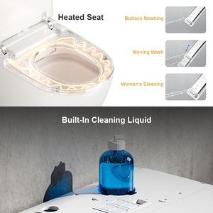 Intelligent Wall-Mounted <strong>Toilet</strong> With Built-in Cistern P-Trap Remote Control Seat Heating &amp; Foam Shield-Easy Install - Product Image 6