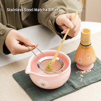 Prix d'usine – Kit de thé Matcha japonais en céramique avec 4 bols, fouet à thé, support pour fouet en bambou et logo personnalisé
