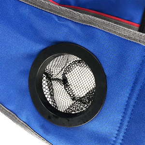 Chaise de camping pliable d'extérieur à dossier haut avec accoudoirs, cadre en aluminium portable, bleu saphir, pour jardin - Product Image 3