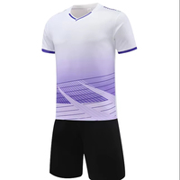 Ensemble de maillots de football personnalisés en polyester, respirant et à séchage rapide, pour jeunes et adultes, unisexe, pour l'entraînement et les matchs