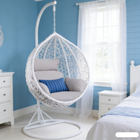 Balançoire pour bébé, chaise suspendue en acrylique transparent, hamac, ensemble de balançoire pour porche, balançoire en bois pour jardin, chaise suspendue en rotin, chaise œuf en rotin
