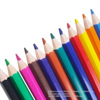 Crayons de couleur en plastique pour enfants, mini-set de dessin et d'écriture pour l'école primaire, avec mine non soluble, motif dessin animé