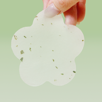 Tampons Tonifiants Écologiques à l'Essence de Thé Vert et Viscose, Motif Floral, pour l'Hydratation Cosmétique