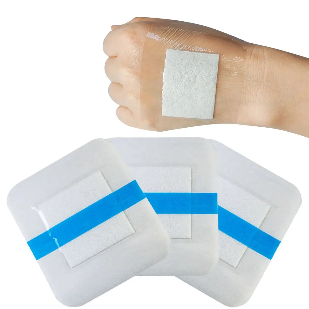 China Factory Seller Medical health products EO Sterile Waterproof Adhesive Island Non Woven PU Transparent Dressing