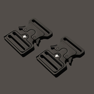 Boucle à dégagement latéral en plastique noir, accessoire de sac, attache durable pour sac à dos, sac banane, fermeture réglable, collection Printemps 2022 - Product Image 1