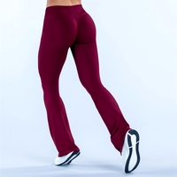 Pantalon de yoga américain sans couture taille haute pour femme, effet push-up, sans ligne gênante, respirant, séchage rapide, en microfibre, pour le sport