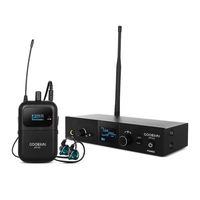 Système de monitoring intra-auriculaire sans fil ER-102 UHF Stéréo Professionnel Studio Scène IEM avec 1 émetteur et 1 récepteur de poche