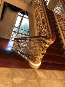 Cao cấp châu âu Thiết kế Brass cầu thang lan can đa năng trang trí lan can cho ban công boong biệt thự sàn khách sạn sử dụng - Product Image 5