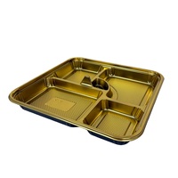 Boîtes d'emballage alimentaire en gros d'usine JS-1104, contenants alimentaires, boîte à sushi, boîte à lunch à emporter à 5 compartiments, boîte bento avec couvercle