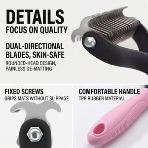 SHIYUAN Dog Cat Dematting Brush Pet Grooming Comb for Removing Knots and Tangles Professional Grooming <strong>Undercoat</strong> <strong>Rake</strong> - Product Image 3