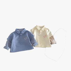 Camiseta Polo de Moda para Bebés, Estilo Primavera 2026, Diseño de Dos Piezas con Dibujos Animados para Niños, Camiseta de Primavera para Niños - Product Image 2