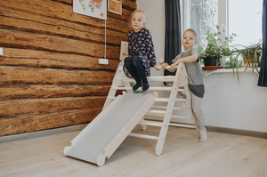 Zzm Montessori Modern Wooden Arch Climber Bed-Type Toy para niños pequeños Ajustes de granja al aire libre - Product Image 5
