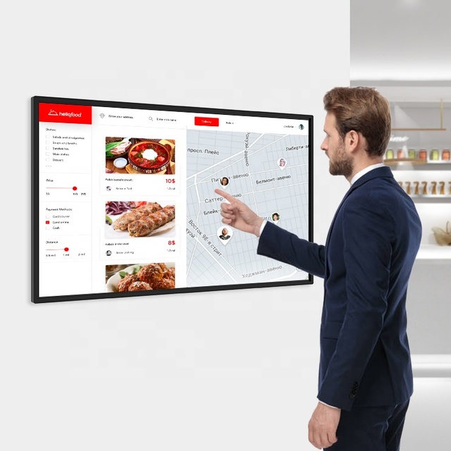 Infrared Capacitive 2K 4K Touch Screen Panel 21.5 32 43 49 Inch Display Touch Screen Monitor Interactive Kiosk