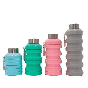 Bouteille d'eau pliable en silicone sans BPA de 500 ml, idéale pour le camping et la sécurité de l'eau bouillante - Vente en gros - Product Image 2