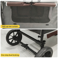 Chine fabricant Xl coréen chien poussette Terrain Wagon chariot 4 roues grand chien landau pour la marche Camping