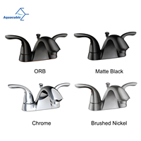 Robinets de salle de bain à double poignée en chrome poli certifiés CUPC de Thaïlande