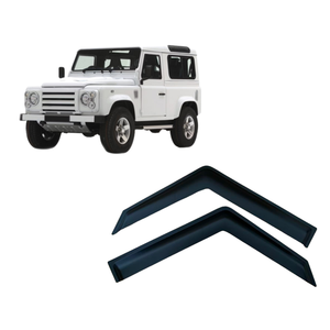 Visera para Ventana de LAND ROVER <span class=keywords><strong>Defender</strong></span> 90 L316 1983-2016, 2 Puertas, Protector de Lluvia, Deflector de Ventilación Lateral, Protección Contra la Intemperie, Montaje Exterior con Cinta Adhesiva - Product Image 1