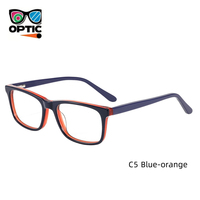Monture de lunettes optiques en acétate pour enfants, rectangulaire, à monture complète, verres de prescription pour enfants, vert rose translucide, lunettes unisexes