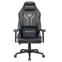 Chaise de bureau ergonomique haut de gamme en cuir pour gamer, chaise d'ordinateur de course avec fonction massage, hauteur de siège réglable et pivotante