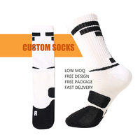 Chaussettes de basket-ball antibactériennes d'équipage de sport d'élite de mode personnalisée de service d'OEM