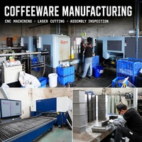 Bac à café en acier inoxydable, bac à déchets, petite et grande taille, seau à résidus de poudre d'espresso, accessoires pour barista