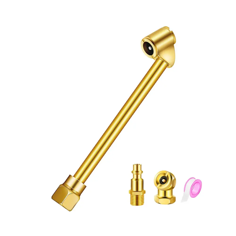 Van lốp bắt nguồn với băng 1/4 inch đóng bóng không khí mâm cặp 1/4 inch Đầu Kép NPT nam kết thúc ống khí ống đồng không khí Chuck Set