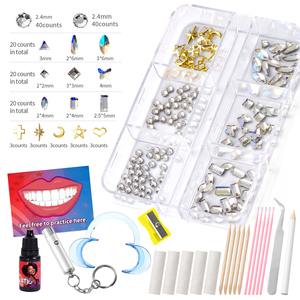 Kit professionnel de pierres précieuses pour les dents |   Kit de bijoux dentaires tout-en-un à faire soi-même avec adhésif sûr, cristaux scintillants et guide vidéo étape par étape - Product Image 3