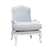 Moderner Sessel Loungesessel Holz-Französischer Armlehnstuhl Einzelner Freizeit-Loungesofa-Stuhl Moderner Luxus-Holzarmlehnstuhl