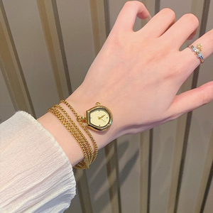 Chaîne de luxe longue pour pull, collier montre de poche rétro en fer à cheval pour femmes, accessoire montre à quartz fonctionnelle - Product Image 1