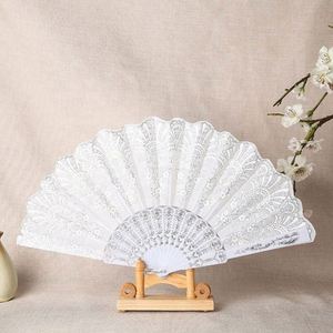 Abanico Plegable de Tela Plateada Blanca de Lujo, 23x42cm, Abanico de Mano con Estampado en Caliente para Novia, Accesorios para Hanfu y Cheongsam, Logotipo Personalizado - Product Image 3