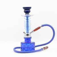 Vente en gros de kits de chicha portables de haute qualité, personnalisés, avec vase en verre et base en métal