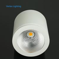 Downlights Vertex à lumière blanche réglable 10W, downlight de surface IP65 COB, downlights encastrés en surface, downlights LED d'intérieur