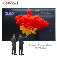 Tableau éducatif de tableau blanc LCD interactif de 65 pouces 4K avec support à écran plat Tableau interactif Pizarra interactif