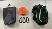 IRONDONKEY Outdoor Camping Dreieck Hängematte Tragbare Hängematte für mehrere Personen 3-Punkt-Designkapazität Geeignet für Reisen
