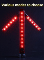Feu de signalisation routière portable rechargeable à 22 LED - Lumière de sécurité multifonction
