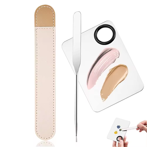 Custom Stainless Steel Makeup Spatula 13cm Cosmetic Mixing Stick for <b>Foundation</b> Cream Pigments - Product Image 1