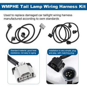 WMPHE 2 шт., жгут проводов, совместимый с Chevy Silverado 1500/2500/3500 HD 2007-2013, задний фонарь, комплект для замены ПВХ PTFE - Product Image 2