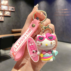 ขายด่วน พวงกุญแจจี้เล็กน่ารักลายการ์ตูนแมวสไตล์เกาหลี พิมพ์ UV วัสดุ PVC ยางนิ่ม ของขวัญสำหรับคู่รัก กระเป๋านักเรียน ขายส่ง - Product Image 6