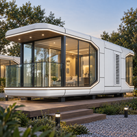 Chambre d'hôtel capsule spatiale, maison modulaire de luxe préfabriquée, mini-cabane portable pour glamping