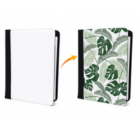Porte-documents A5 vierge pour sublimation en cuir PU, bloc-notes rechargeable, porte-cartes de visite, dossier de réunion, fournitures de direction