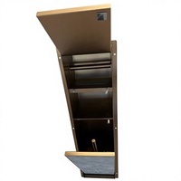 Boîte à mouchoirs murale moderne dissimulée avec brosse WC et étagère pour téléphone, niche murale sans rebord à insérer dans les carreaux, porte-serviettes en acier inoxydable 304