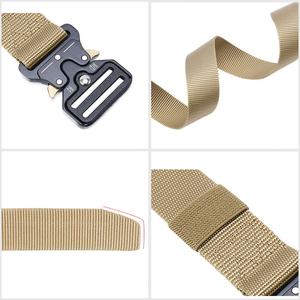 Men's Tactical Nylon <b>Belt</b> with Zinc Alloy Cobra Buckle Polyester <b>Fabric</b> <b>Belt</b> Adjustable Quick Release Metal Buckle Waist <b>Belt</b> - Product Image 4