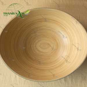 Bol à salade classique en bambou durable et léger personnalisé OEM bol de service naturel écologique jetable de grande capacité - Product Image 3