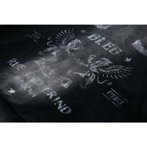 เสื้อฮู้ดดี้ผู้ชายสไตล์ฮิปฮอปแบบสบายๆ พิมพ์ลายดาว 23 ดวง รุ่นวินเทจ ล้างสีแบบแอซิด ซิปหน้า แต่งขาดๆ แบบดิสเทรส ขายส่ง - Product Image 2