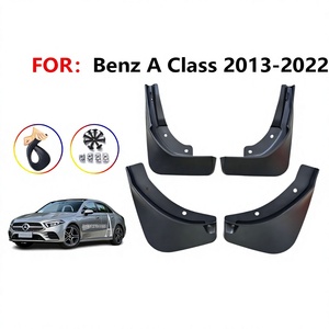 บังโคลนรถยนต์พลาสติกสีดำ สำหรับ Mercedes Benz A Class 19 22 A200 13 18 ป้องกันโคลนและเศษวัสดุ - Product Image 5