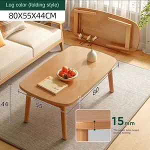 High Quality Modern Living Room Foldable Solid Wood Furniture Flexible Control Space Tea Table Coffee Table