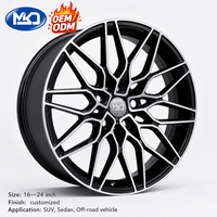 Jantes en alliage forgé 18-20 pouces 5x112, design à rayons maillons, couleur gris anthracite foncé, pour berlines sport de luxe, fabrication OEM ODM, marque privée