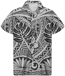 <strong>Fancy</strong> Gold Shirts for <strong>Men</strong> Polynesian Tribal Fabric <strong>Hawaiian</strong> Short Sleeve Shirt <strong>Men</strong> Summer Clothing for <strong>Men's</strong> Tropical Tops Shirt - Product Image 4