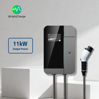 Cargador de Pared para Vehículos Eléctricos de 7kW, 11kW y 22kW, Nivel 2 AC con WiFi, OCPP, RFID, DLB para Compradores y Distribuidores del Mercado Global, Tipo 1/Tipo 2/GBT