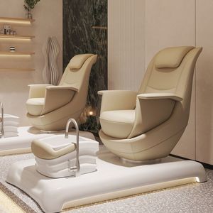 Fauteuil de pédicure et manucure avec bol, design moderne et personnalisé, mobilier de <span class=keywords><strong>salon</strong></span> de beauté, beige et noir - Product Image 2